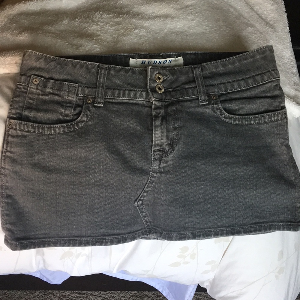 Hudson Jeans grey denim skirt